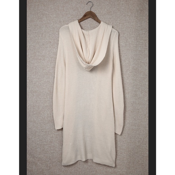 1 Left! 🎉 Beige Hooded Long Open Front Cardigan - Picture 6 of 10